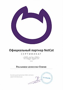 Сертификат NetCat, подтверждающий официальное партнерство.jpg