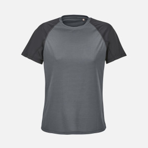 Футболка спортивная женская Vortex Women, черная с темно-серым