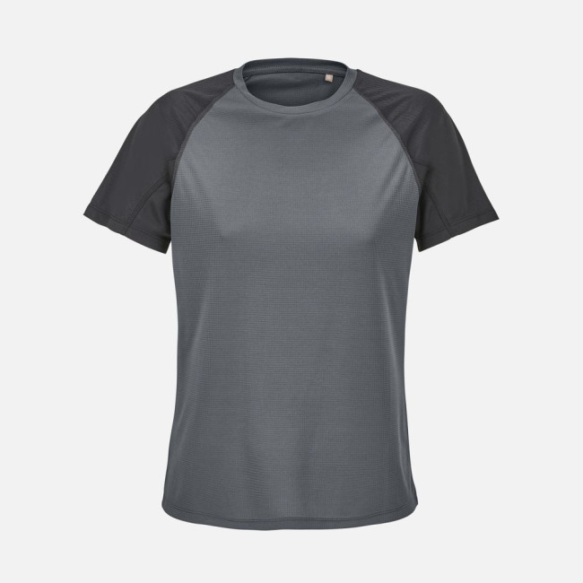 Футболка спортивная женская Vortex Women, черная с темно-серым