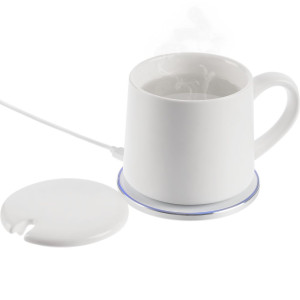 Кружка с подогревом и беспроводной зарядкой dualBase ver. 2.0 Matt, белая