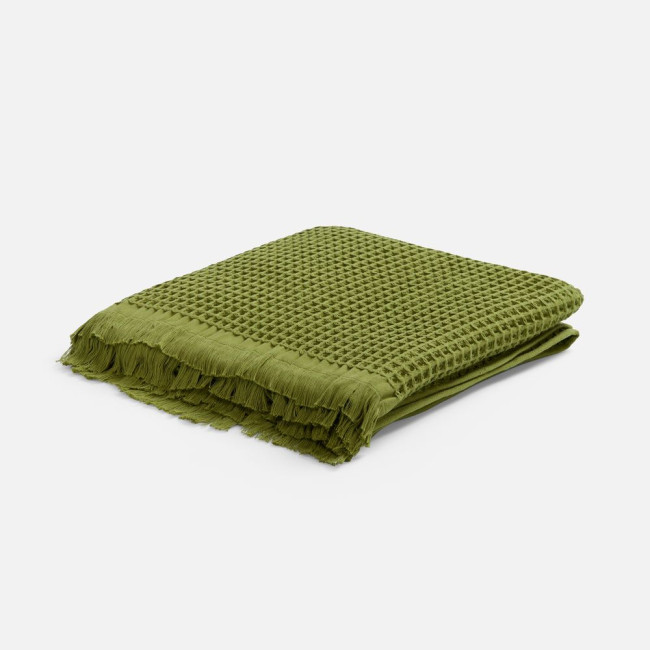 Плед вафельный Elenglect, зеленый