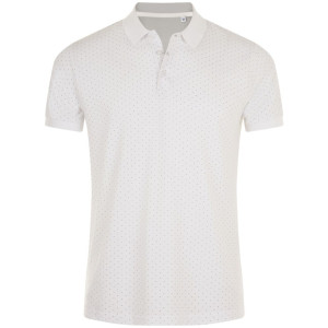 Рубашка поло мужская Brandy Men, белая с темно-синим