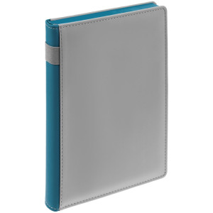 Ежедневник Spain Shall на заказ, недатированный, серый с бирюзовым