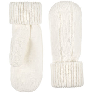 Варежки Knit Beat, белые (молочные)