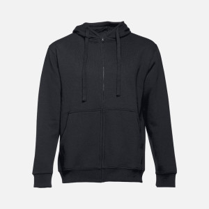 Толстовка мужская на молнии с капюшоном Amsterdam, черная