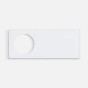 Лейбл из ПВХ с вырубкой «Круг», белый