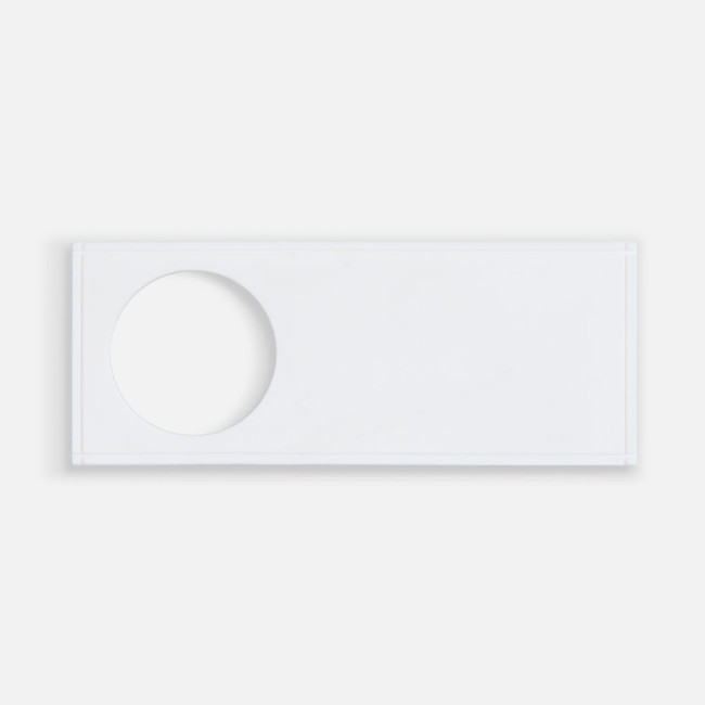 Лейбл из ПВХ с вырубкой «Круг», белый