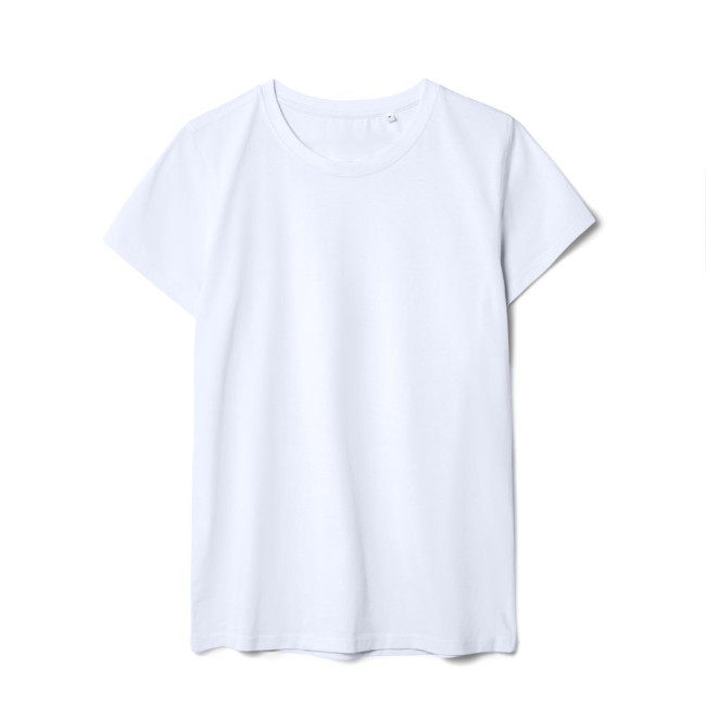 Футболка женская T-bolka Stretch Lady, белая (холодный оттенок)