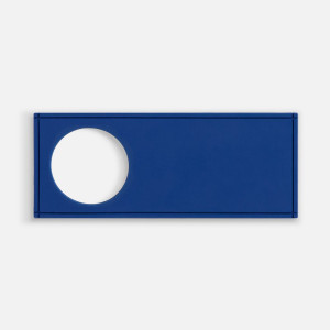 Лейбл из ПВХ с вырубкой «Круг», синий