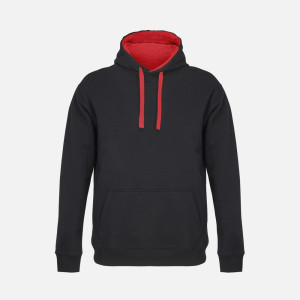 Худи унисекс Cameron, черное с красным