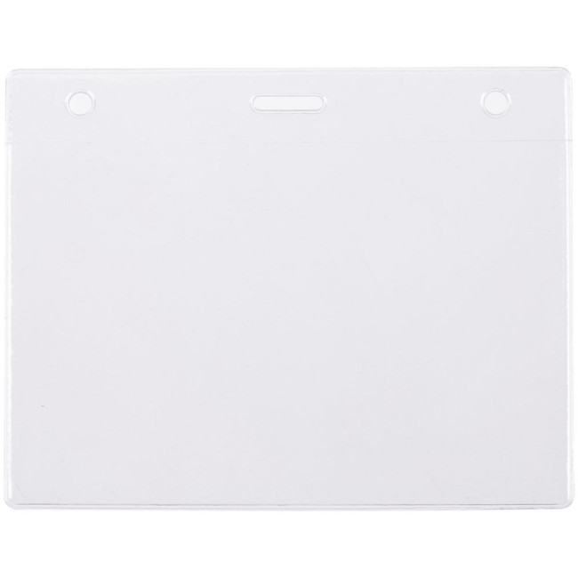 Карман для бейджа Lucid, горизонтальный, из фактурного ПВХ