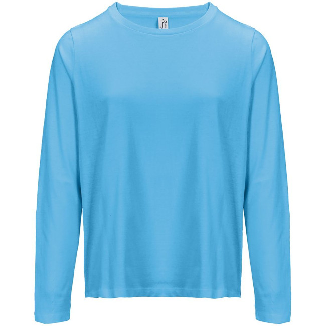 Футболка с длинным рукавом женская Monarch Women, ярко-бирюзовая